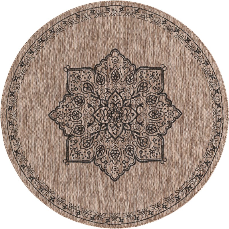 Rhys · Border Outdoor Rug, beige