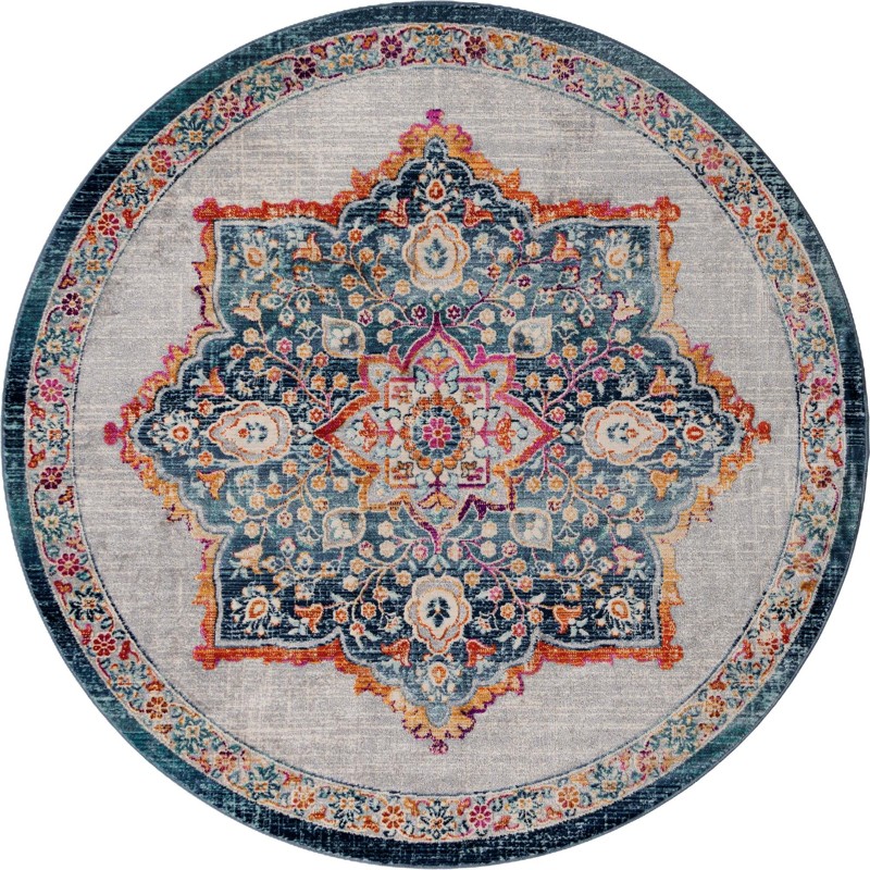Innes · Border rug, blue
