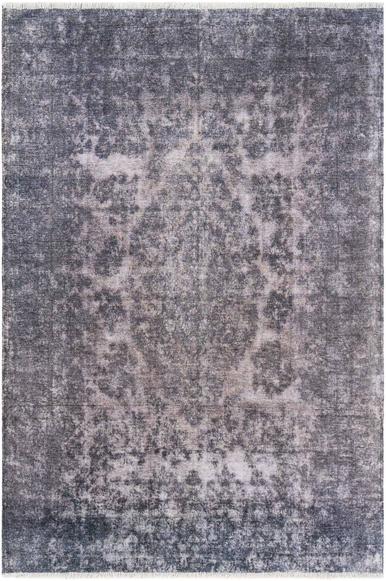 3' 11 x 5' 11 Tooley · Medallion rug, gray and blue