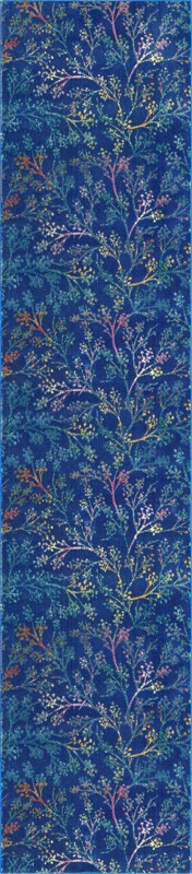 Garrick · Floral / botanical rug, blue