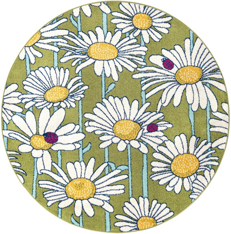 Nutmeg · Floral / botanical rug, green