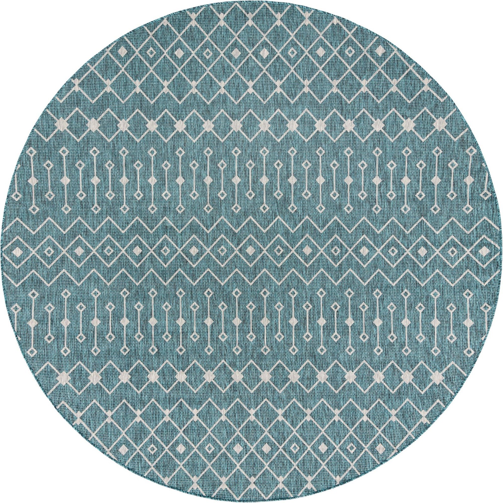 10' 8 x 10' 8 Kearney · Diamond Outdoor Rug, teal