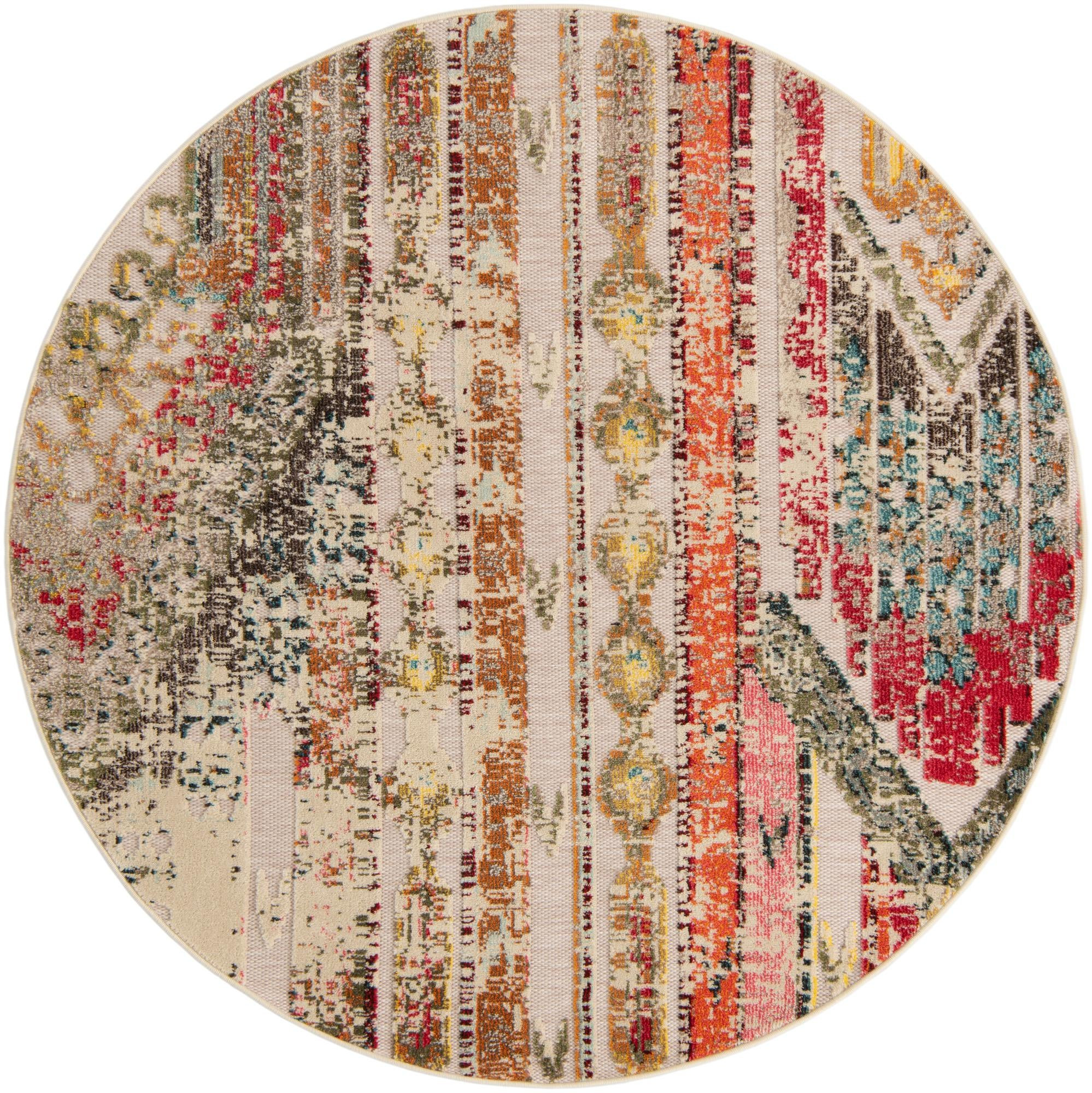 6' x 6' Cleary · Abstract Outdoor Rug, multi beige