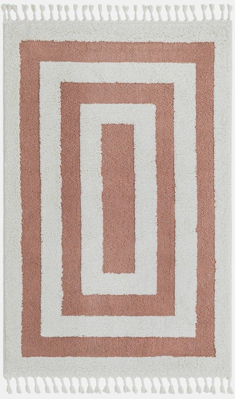 4' x 6' Rickard · Border rug, pink