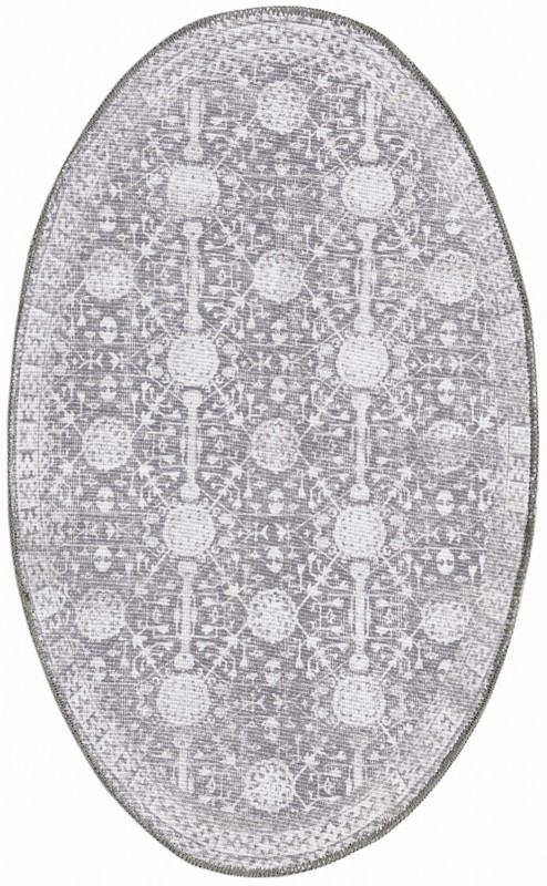 2' x 3' Garrison · Border Washable Rug, gray
