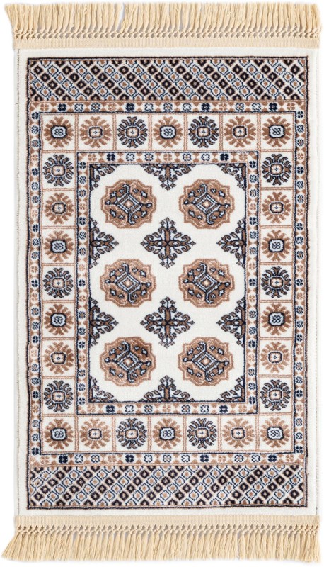 Pitcairn · Geometric medallion rug, ivory and navy