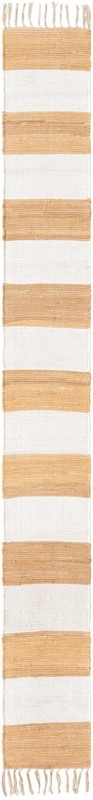 1' 2 x 10' Flagstaff · Striped Chindi Rug, beige
