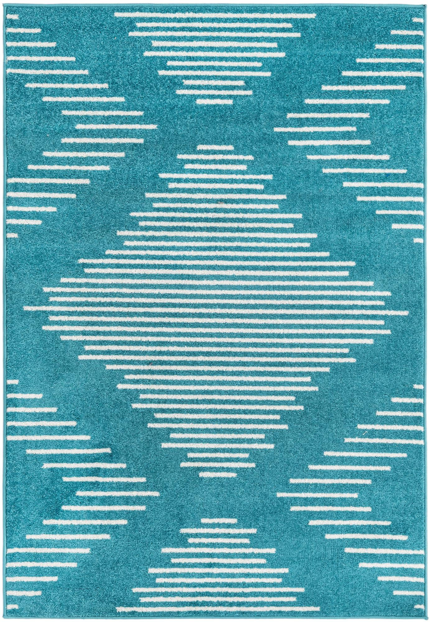 4' x 6' Knox · Diamond rug, turquoise