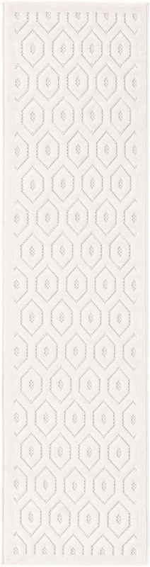2' x 8' Roanoke · Geometric lattice Outdoor Rug, ivory