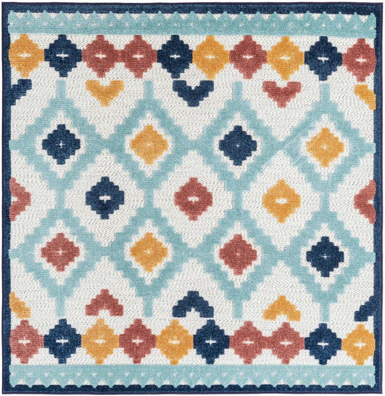 Beale · Border Outdoor Rug, ivory