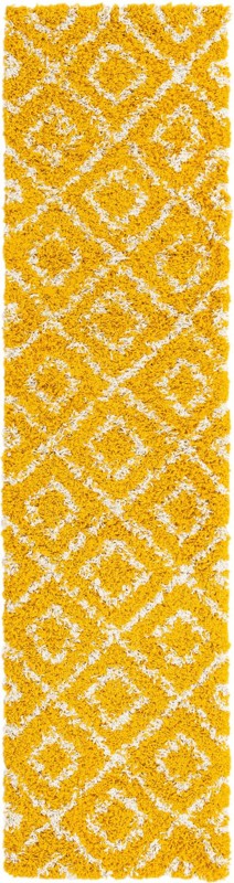 2' x 8' Brock · Diamond Shag Rug, yellow