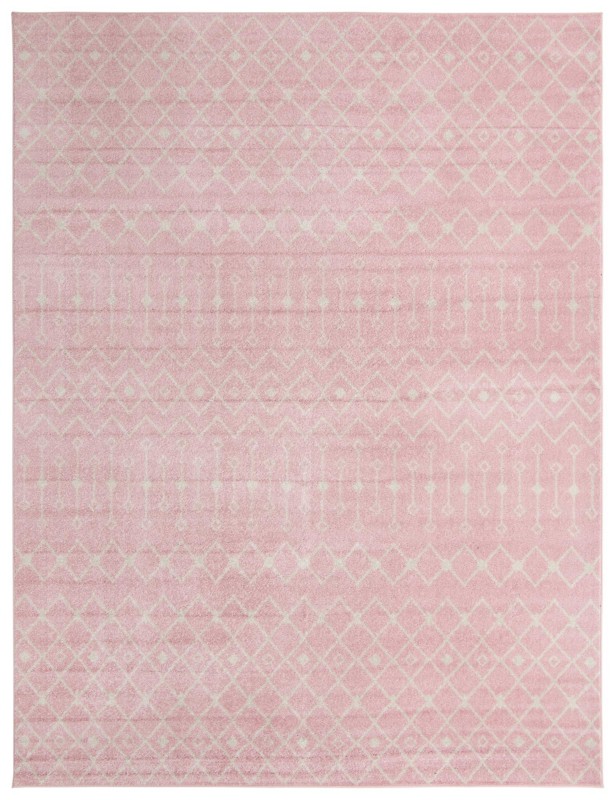 10' x 13' Boswell · Chevron rug, pink
