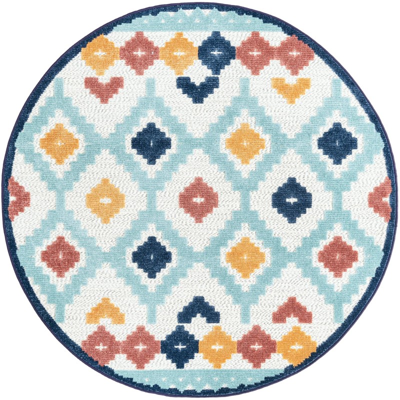 Beale · Border Outdoor Rug, ivory