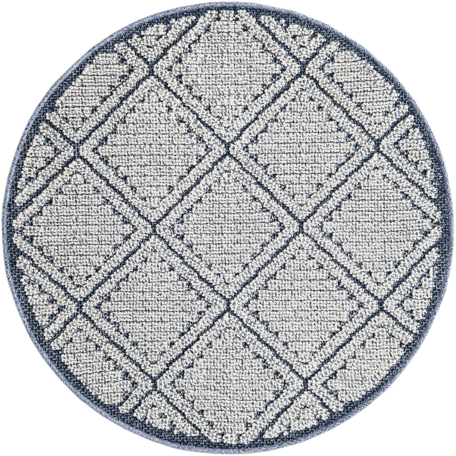 3' 1 x 3' 1 Auburn · Diamond Outdoor Rug, navy blue
