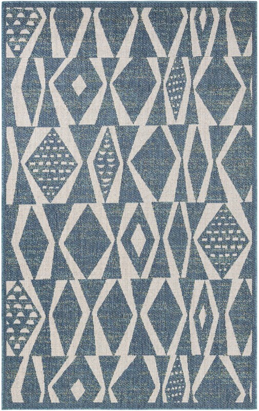 5' 3 x 8' Casper · Diamond Outdoor Rug, blue