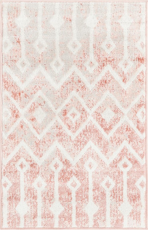 2' x 3' Eugene · Diamond rug, dustyrose