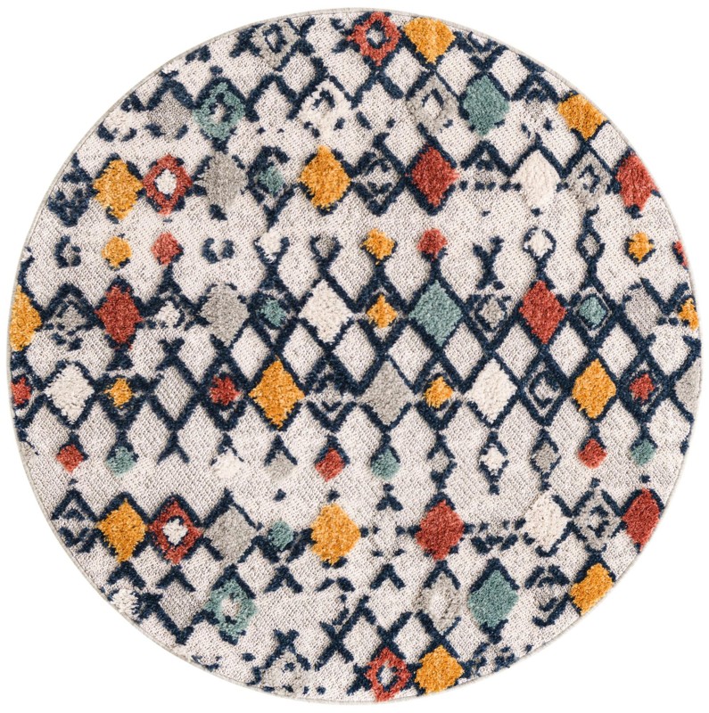 4' x 4' Josephine · Diamond rug, multi