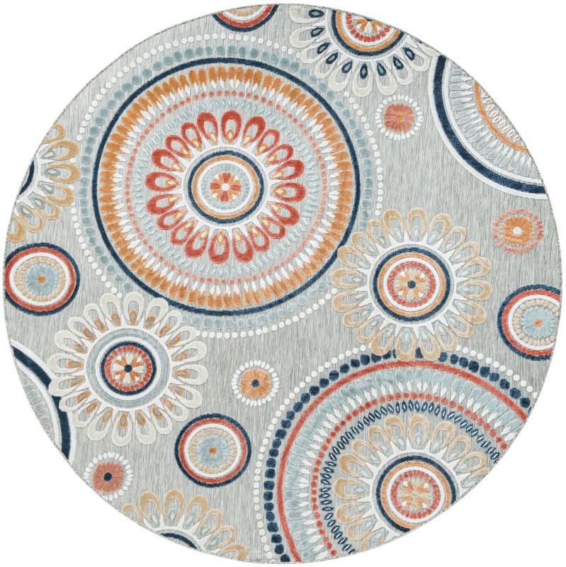 Whitefish · Geometric Outdoor Rug, gray