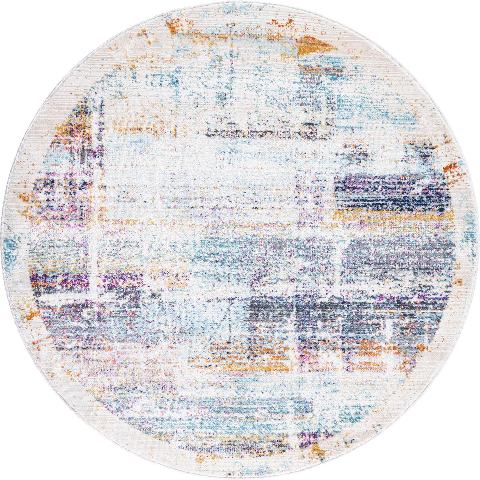 3' 7 x 3' 7 Leverett · Abstract rug, multi