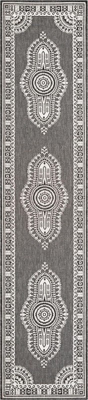 Bainbridge · Border Outdoor Rug, black and white