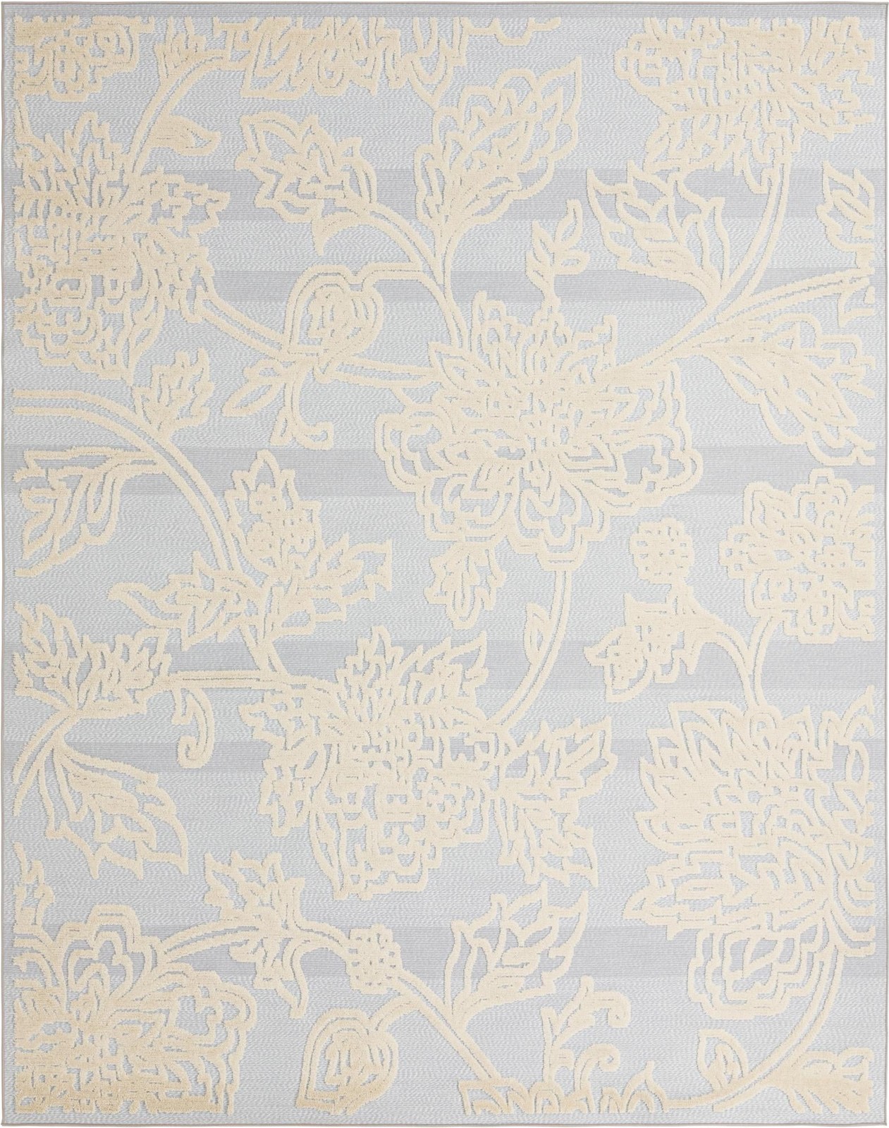 9' x 12' Lidell · Floral / botanical Outdoor Rug, gray