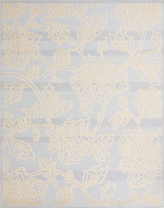 9' x 12' Lidell · Floral / botanical Outdoor Rug, gray