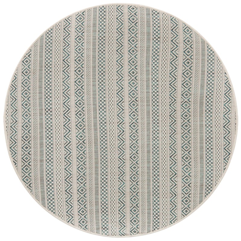 4' x 4' Merlin · Chevron Outdoor Rug, teal