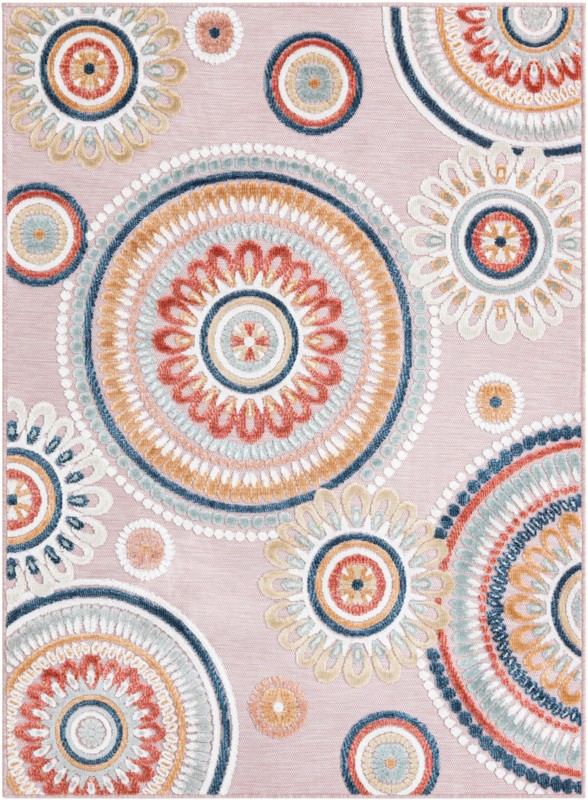 Whitefish · Medallion Outdoor Rug, pink