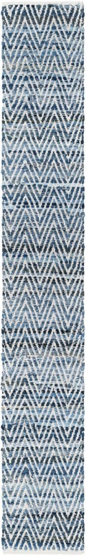 1' 2 x 8' Hopkins · Chevron Chindi Rug, denim