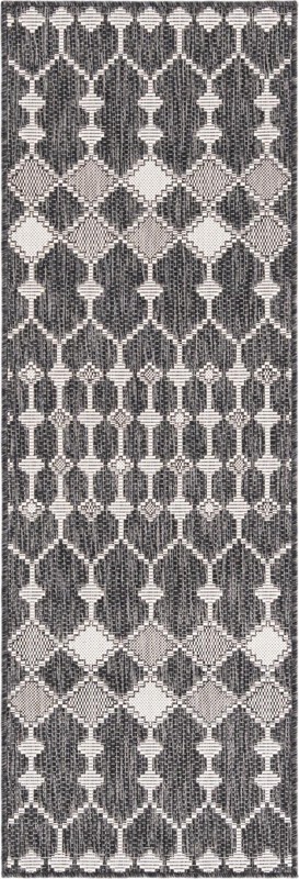 2' x 6' Ramsden · Diamond Outdoor Rug, charcoal