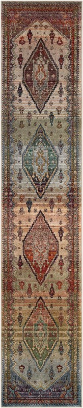 2' 7 x 13' Truckee · Border rug, multi