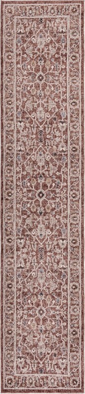 2' 7 x 12' Parsley · Border rug, dusty rose