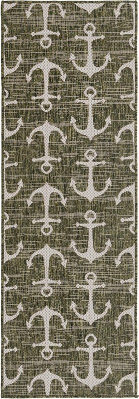2' x 6' Millbrook · Pictoral Outdoor Rug, green