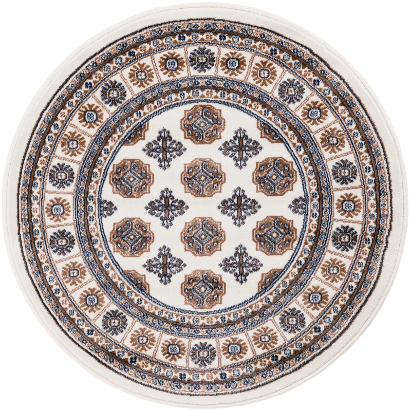 Pitcairn · Geometric medallion rug, ivory and navy