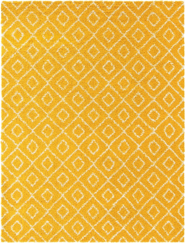10' 8 x 14' Brock · Diamond Shag Rug, yellow