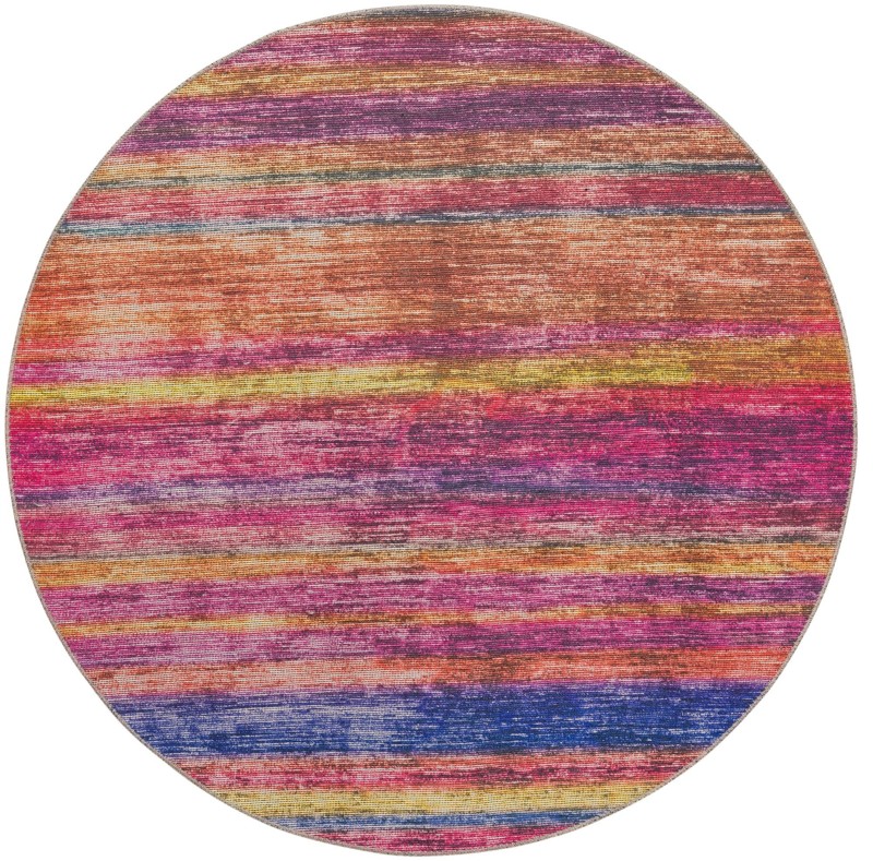 5' x 5' Prewitt · Striped rug, multi