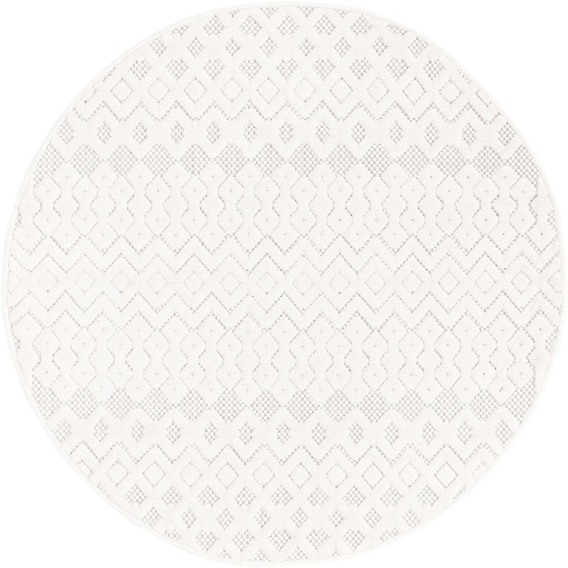 4' x 4' Creed · Diamond Outdoor Rug, ivory