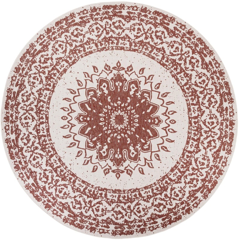 13' x 13' Royce · Medallion Outdoor Rug, rust red