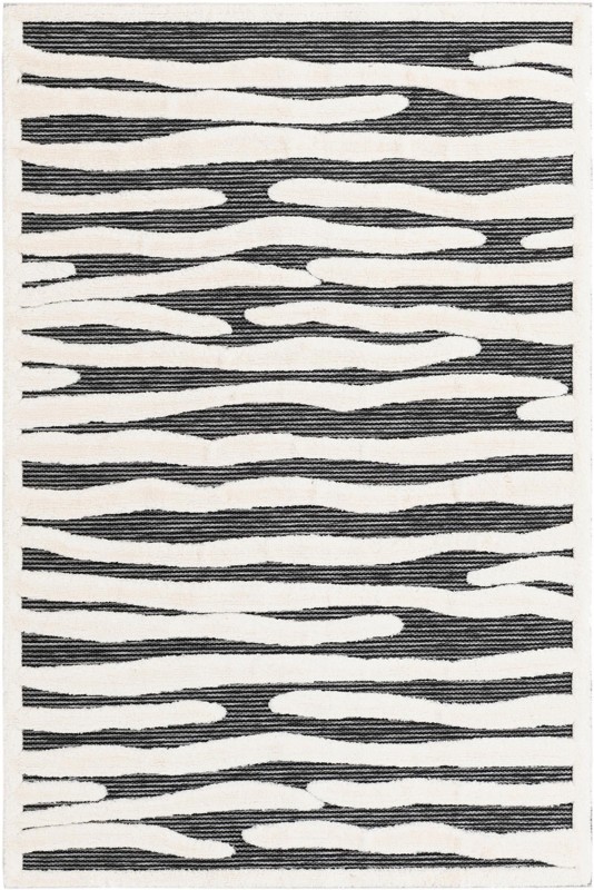 5' 3 x 8' Villiers · Abstract rug, gray