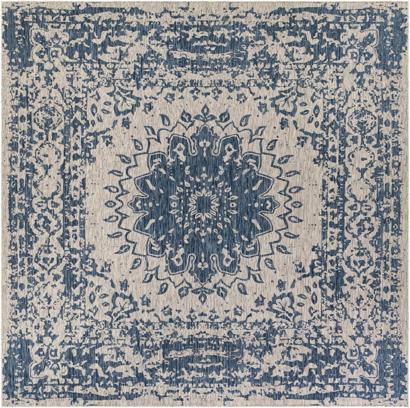 Royce · Border Outdoor Rug, blue