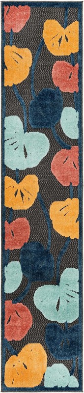 Slade · Border Outdoor Rug, charcoal