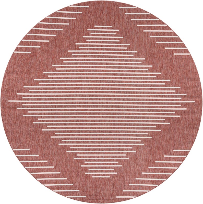 13' x 13' Harlow · Diamond Outdoor Rug, rust red