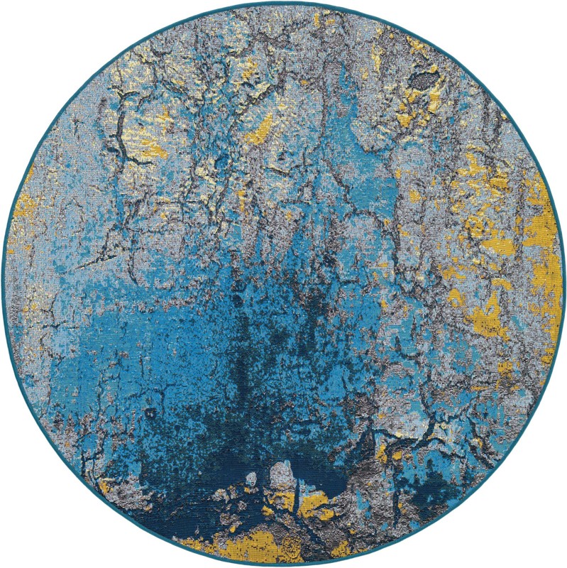 5' x 5' Lomax · Abstract Outdoor Rug