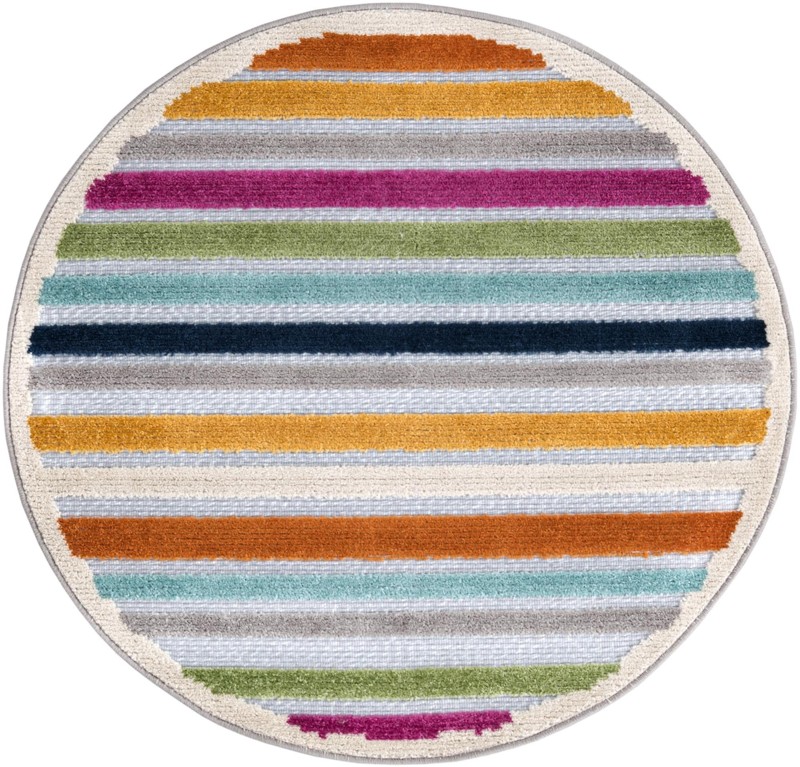 Wesley · Striped Outdoor Rug, multicolor and gray