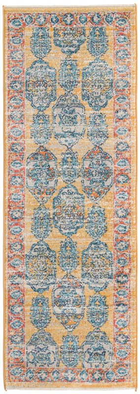 2' x 6' Pullman · Border rug, yellow