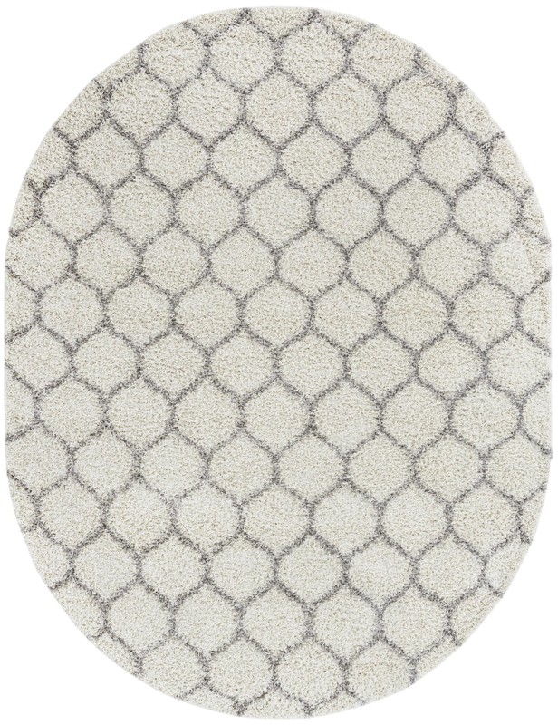 Barnett · Lattice Shag Rug, ivory