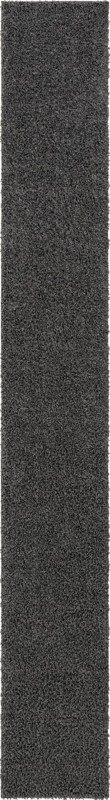2' 7 x 20' Dunham · Solid shag rug, charcoal