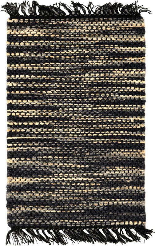 2' x 3' 1 Barrett · Striped rug, navy and ivory