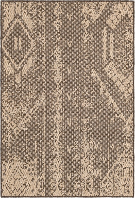 Luckett · Patchwork rug, natural and brown