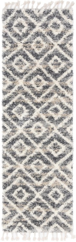 2' 7 x 8' 2 Tunstall · Diamond Shag Rug, gray